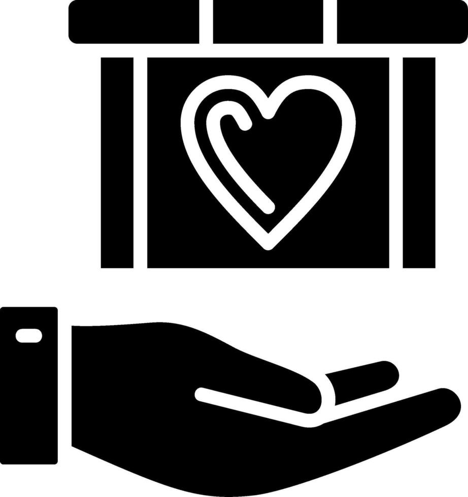 Funding Glyph Icon Design vector