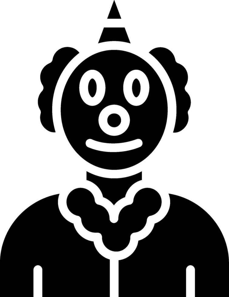 Clown Glyph Icon Design vector