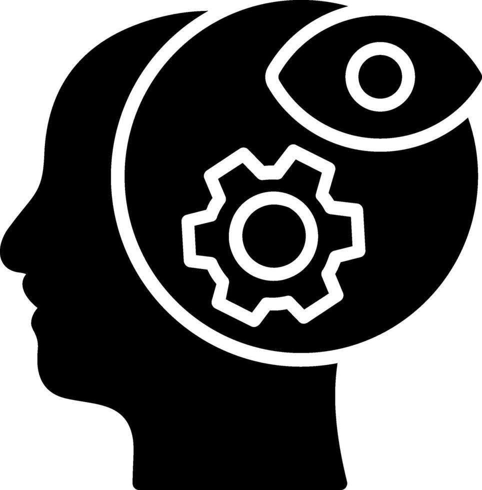 Intuition Glyph Icon Design vector