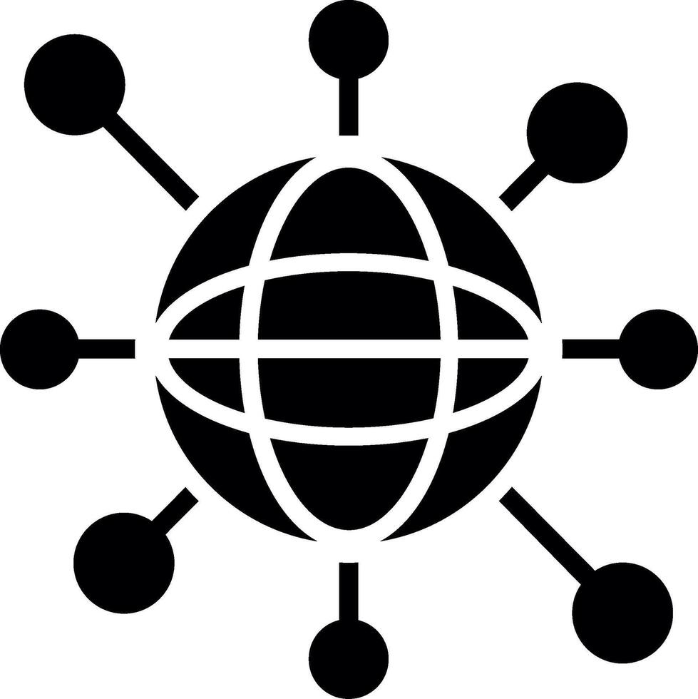 Networking Glyph Icon Design vector