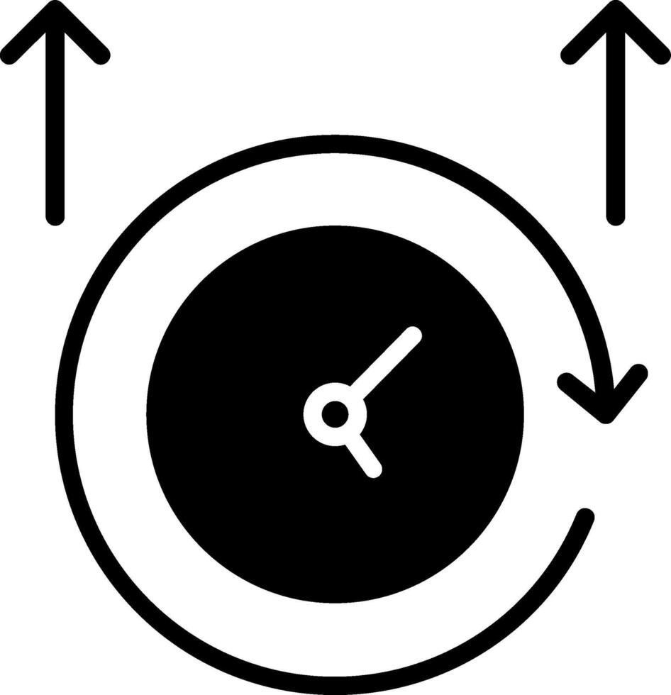 Overtime Glyph Icon Design vector