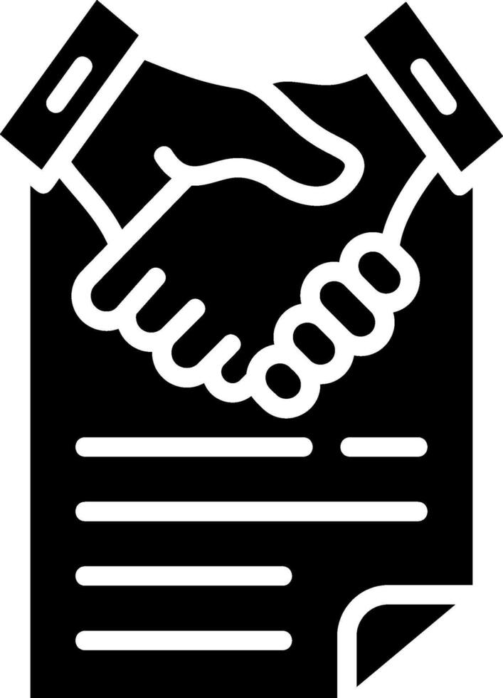 Partnership Glyph Icon Design vector