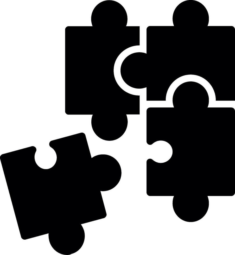 Puzzle Glyph Icon Design vector