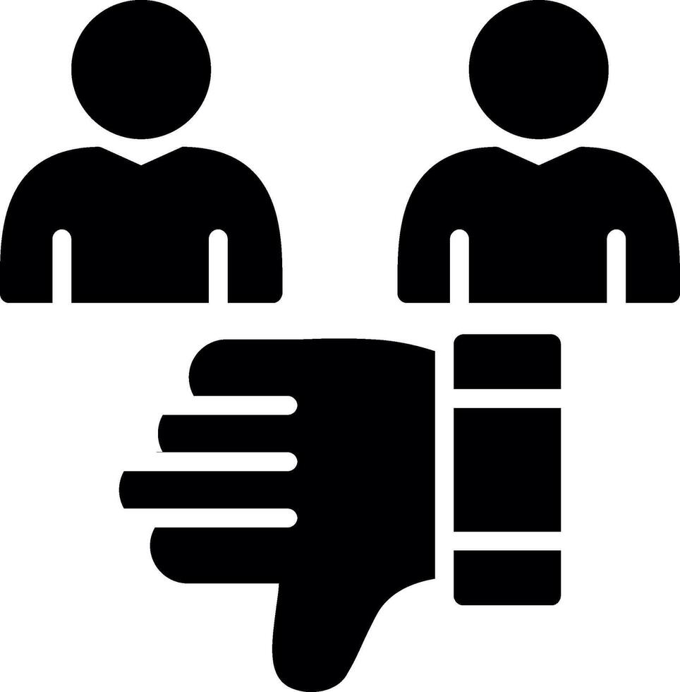 Dislike Glyph Icon Design vector
