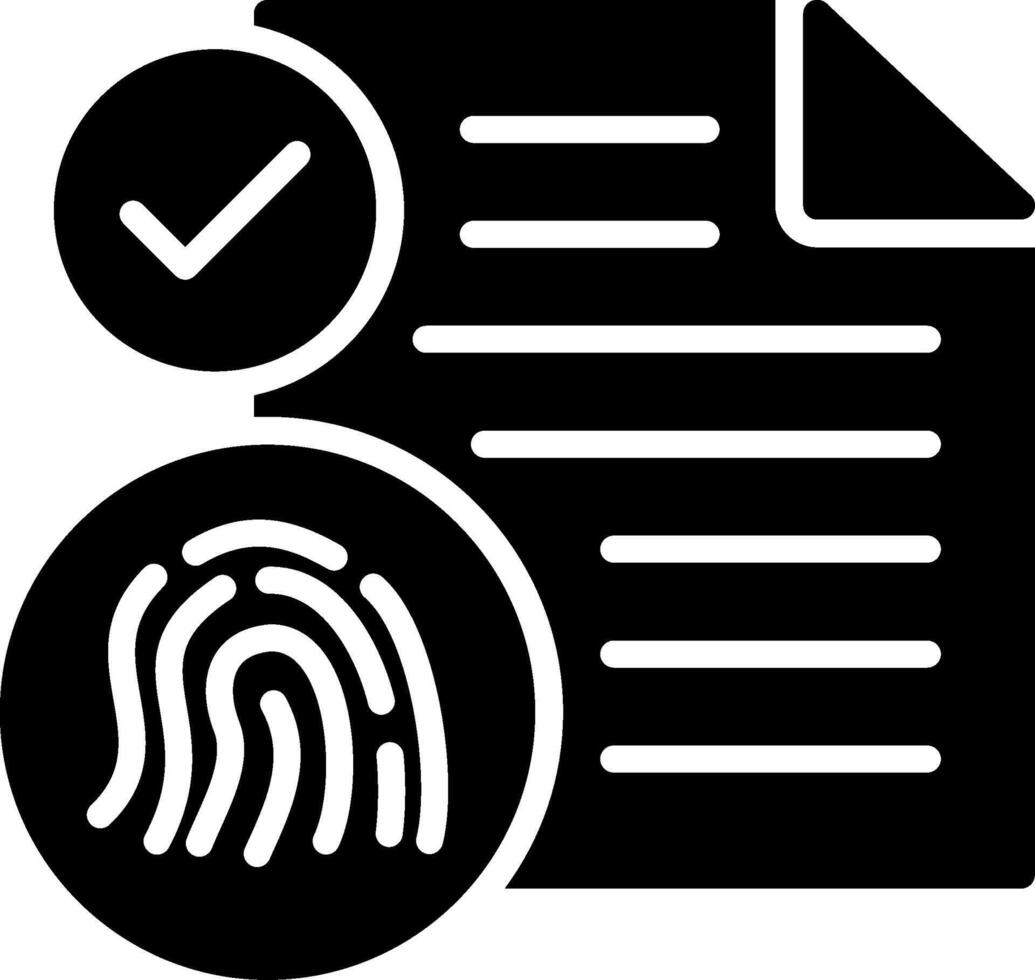 Contract Glyph Icon Design vector