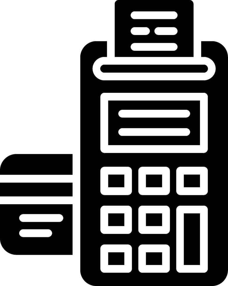 Credit Card Machine Glyph Icon Design vector