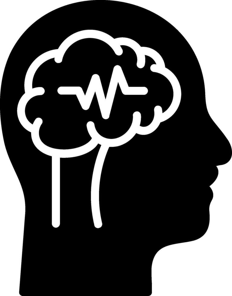 Epilepsy Glyph Icon Design vector