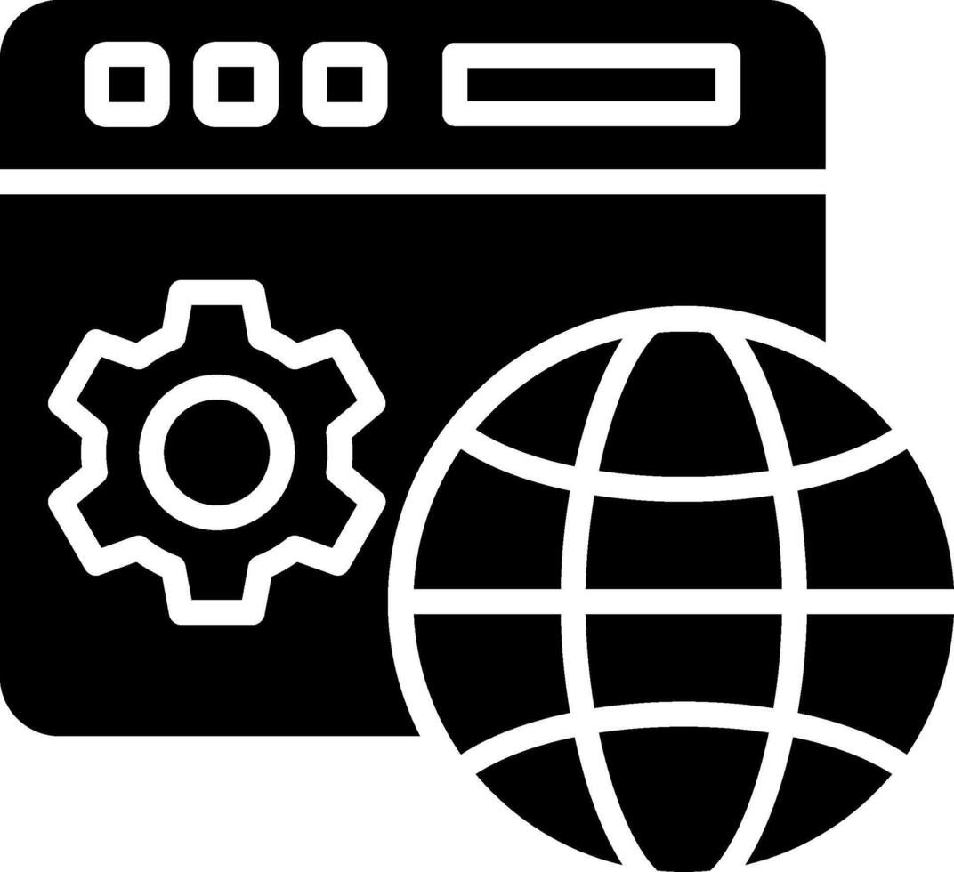 Internet Glyph Icon Design vector