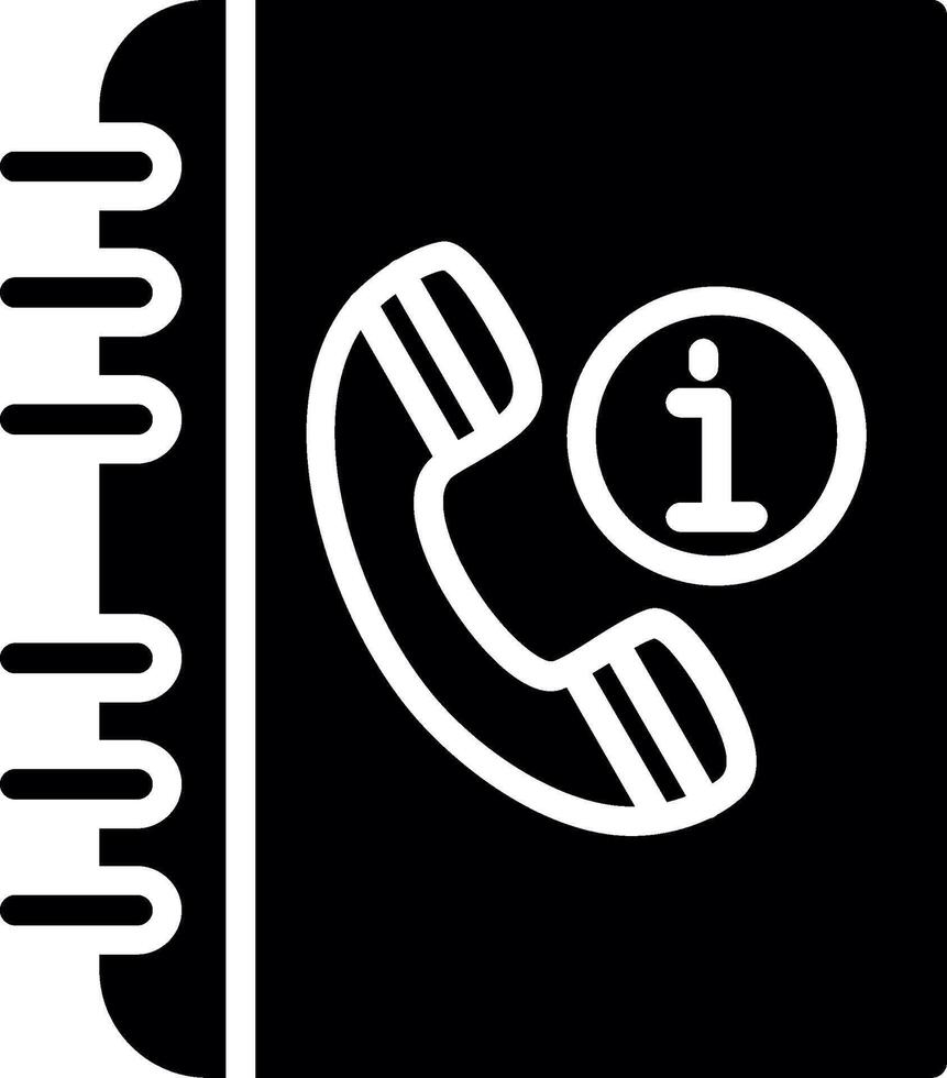 Phone Book Glyph Icon Design vector