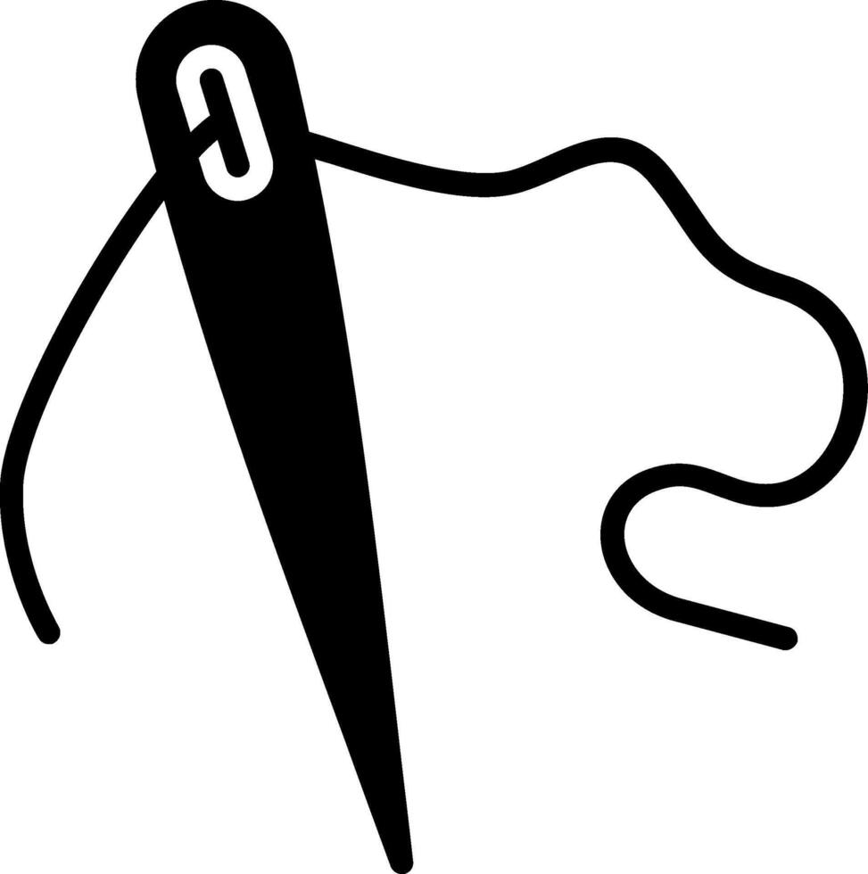 Sew Glyph Icon Design vector