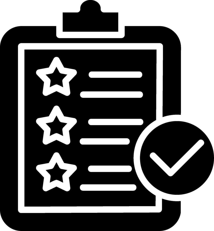 Approved Glyph Icon Design vector