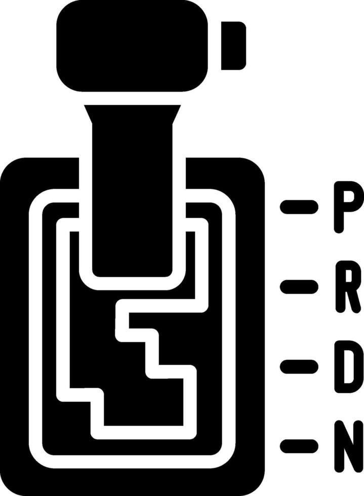 Automatic Transmission Glyph Icon Design vector