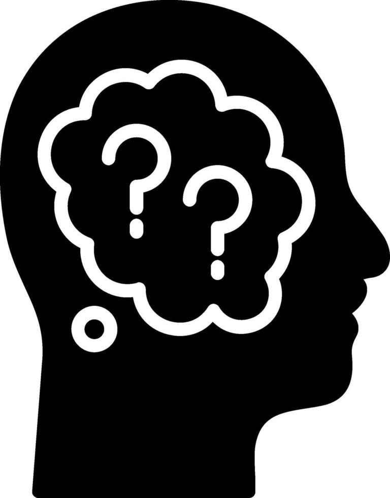 Alzheimer Glyph Icon Design vector