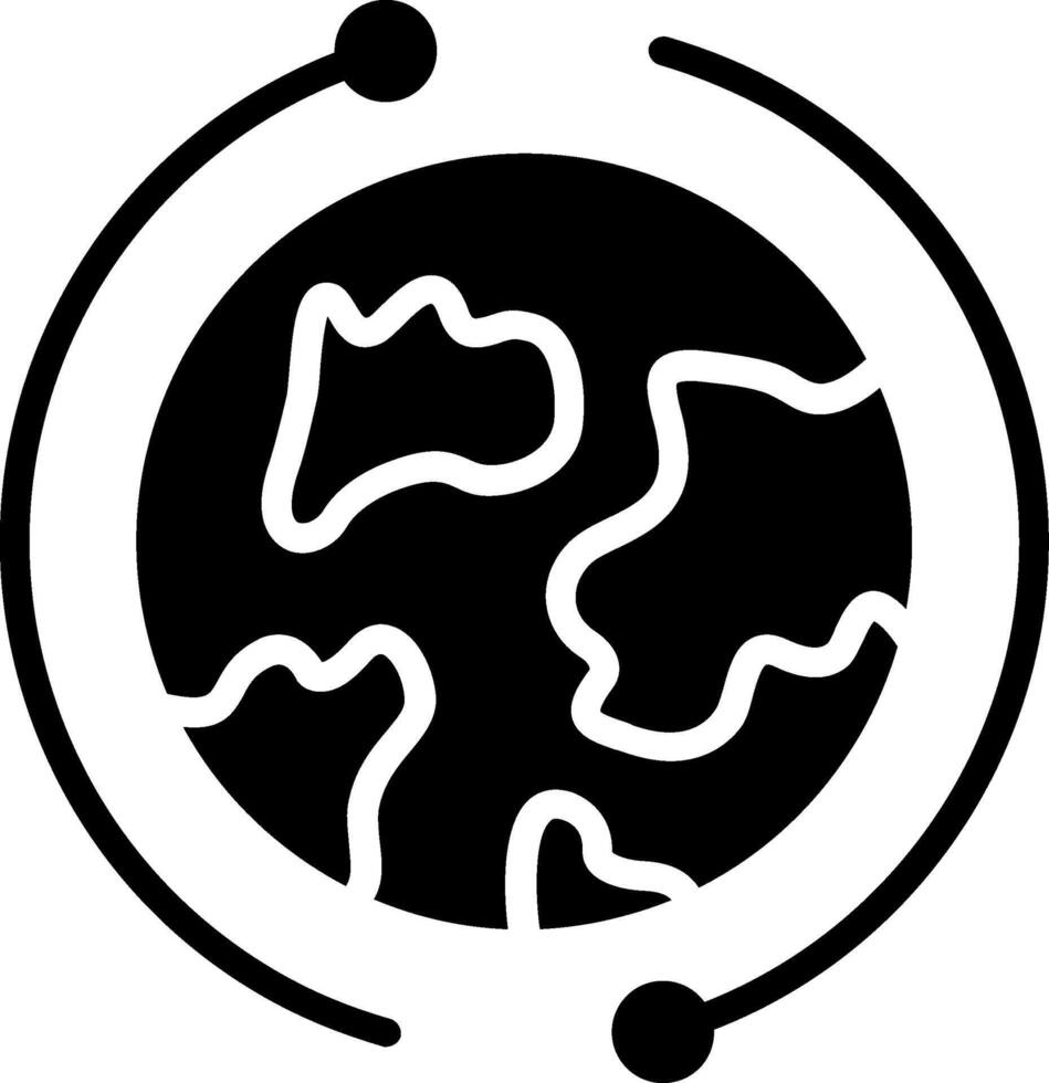 Worldwide Glyph Icon Design vector