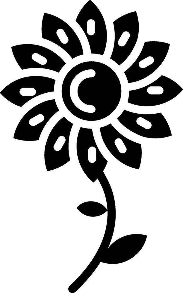 flower Glyph Icon Design vector