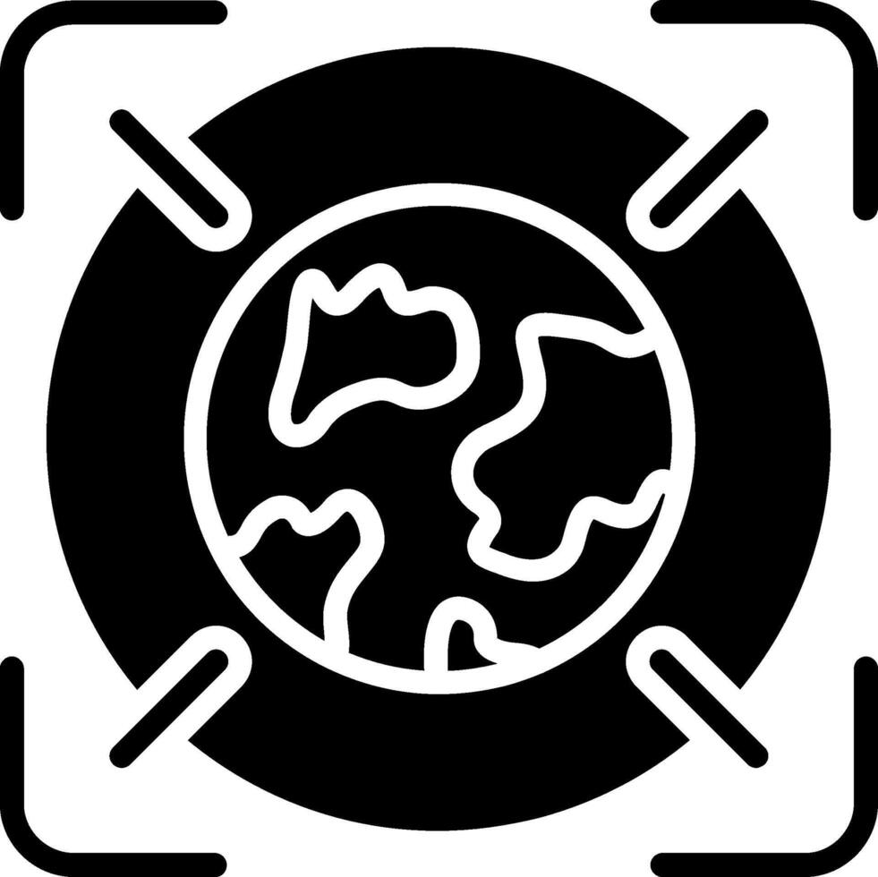 Focus Glyph Icon Design vector