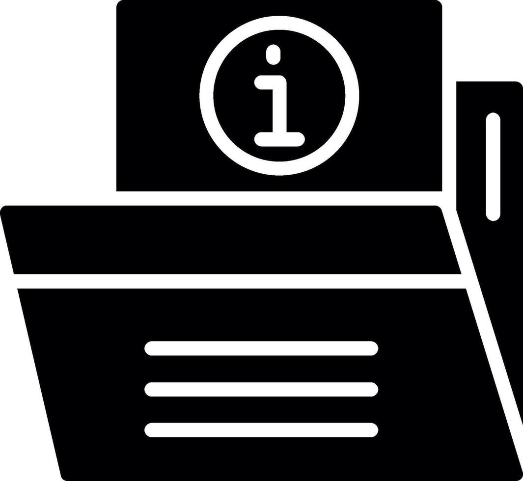 Folder Glyph Icon Design vector
