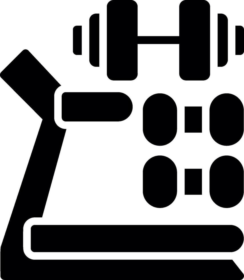 Gym Glyph Icon Design vector