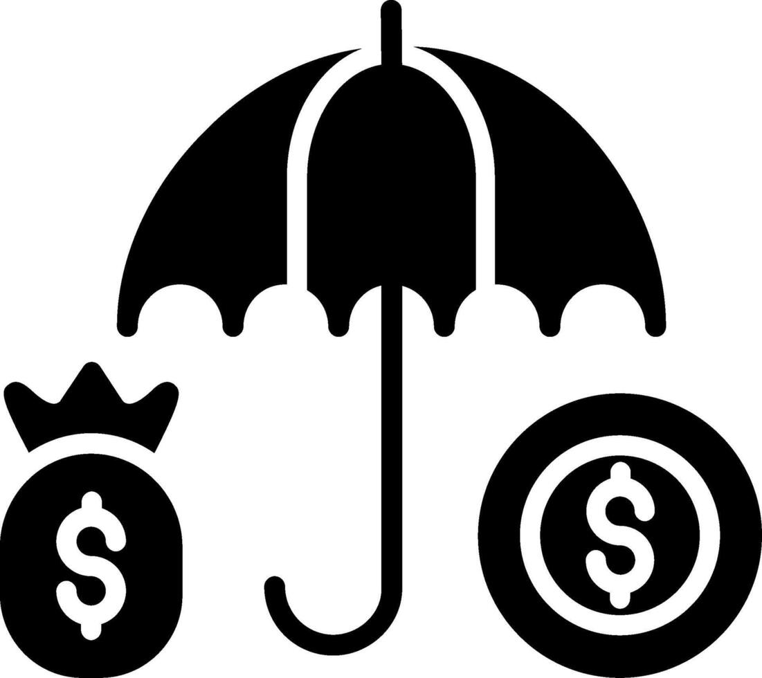 Insurance Glyph Icon Design vector