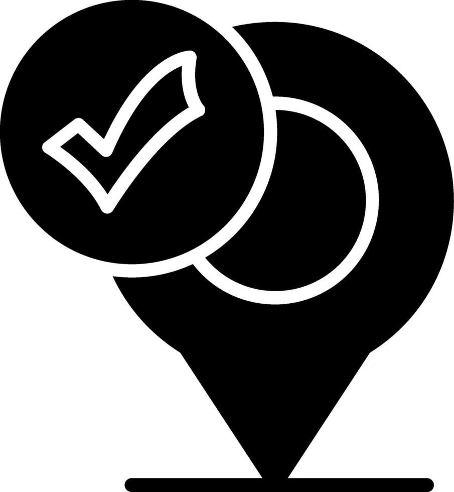 Location Glyph Icon Design vector