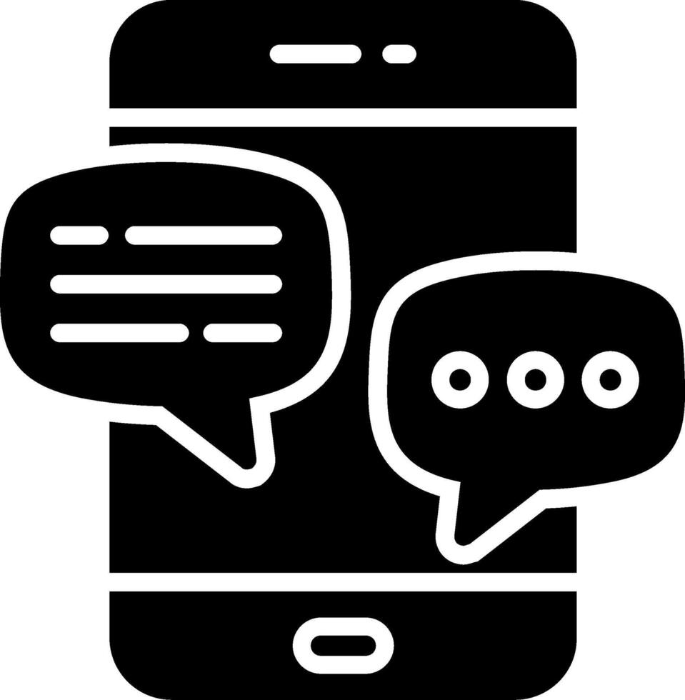 Mobile Glyph Icon Design vector
