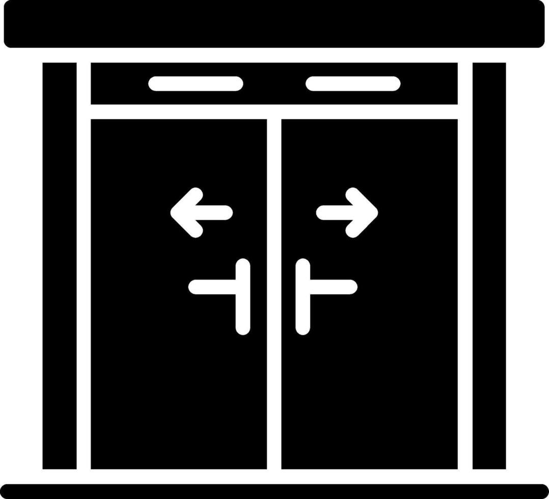 Closed Door Glyph Icon Design vector