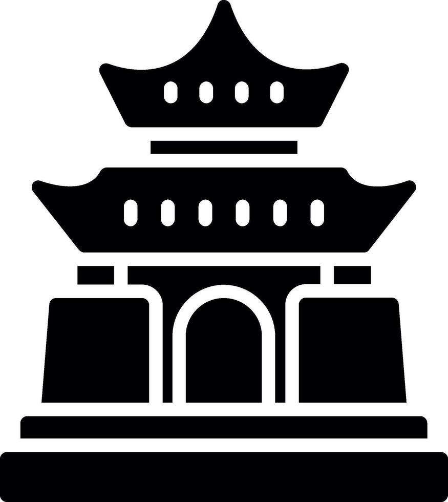 Chiang Kai Shek Glyph Icon Design vector