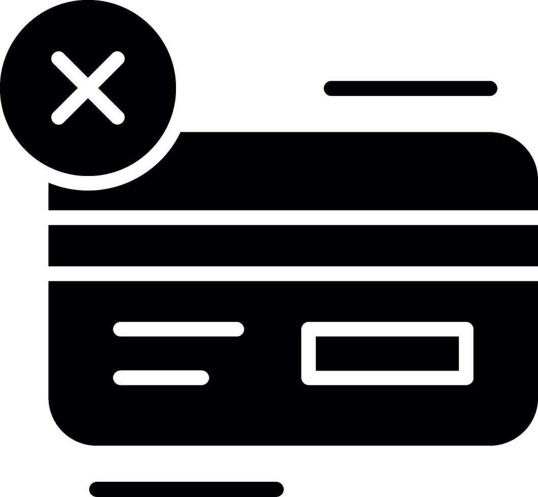 No card Glyph Icon Design vector