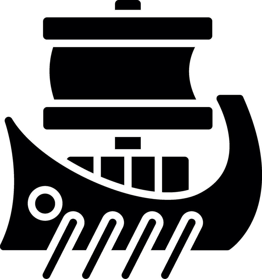 Trireme Glyph Icon Design vector