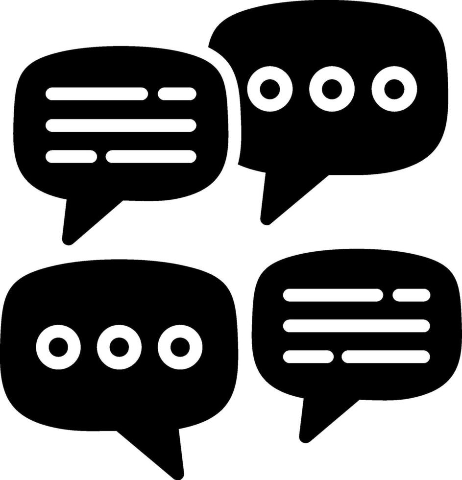 Talking Glyph Icon Design vector