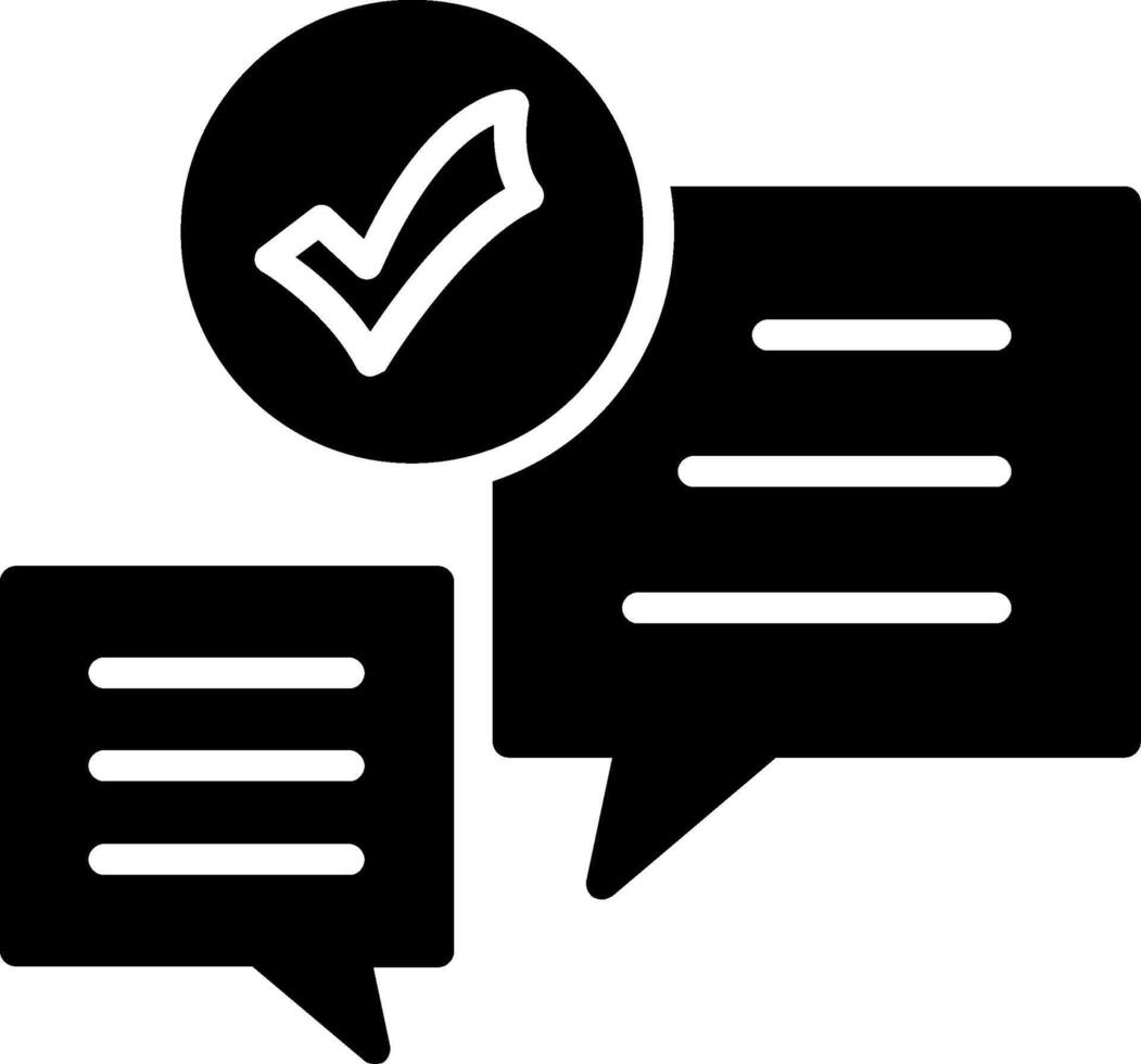 Chat Glyph Icon Design vector