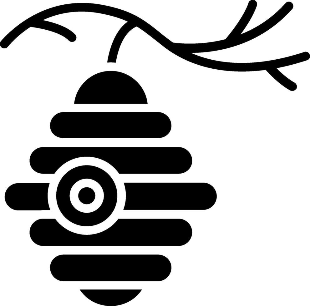 Beehive Glyph Icon Design vector