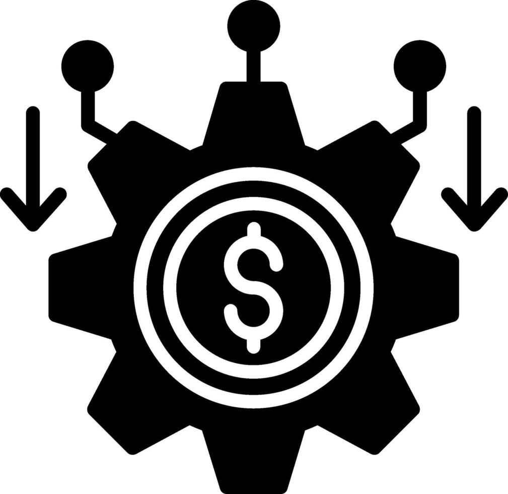 Cost Glyph Icon Design vector