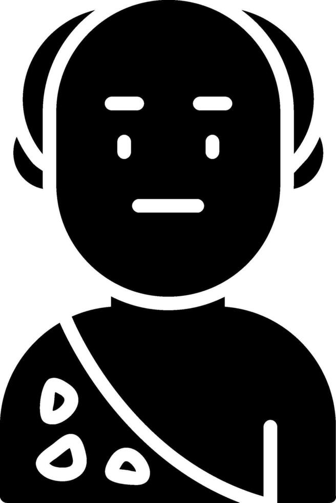Old Man Glyph Icon Design vector