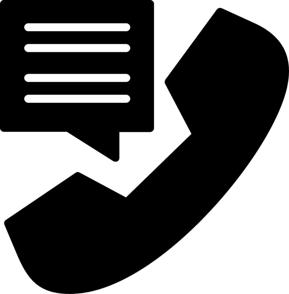 Phone Call Glyph Icon Design vector