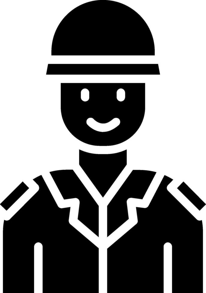 Soldier Glyph Icon Design vector