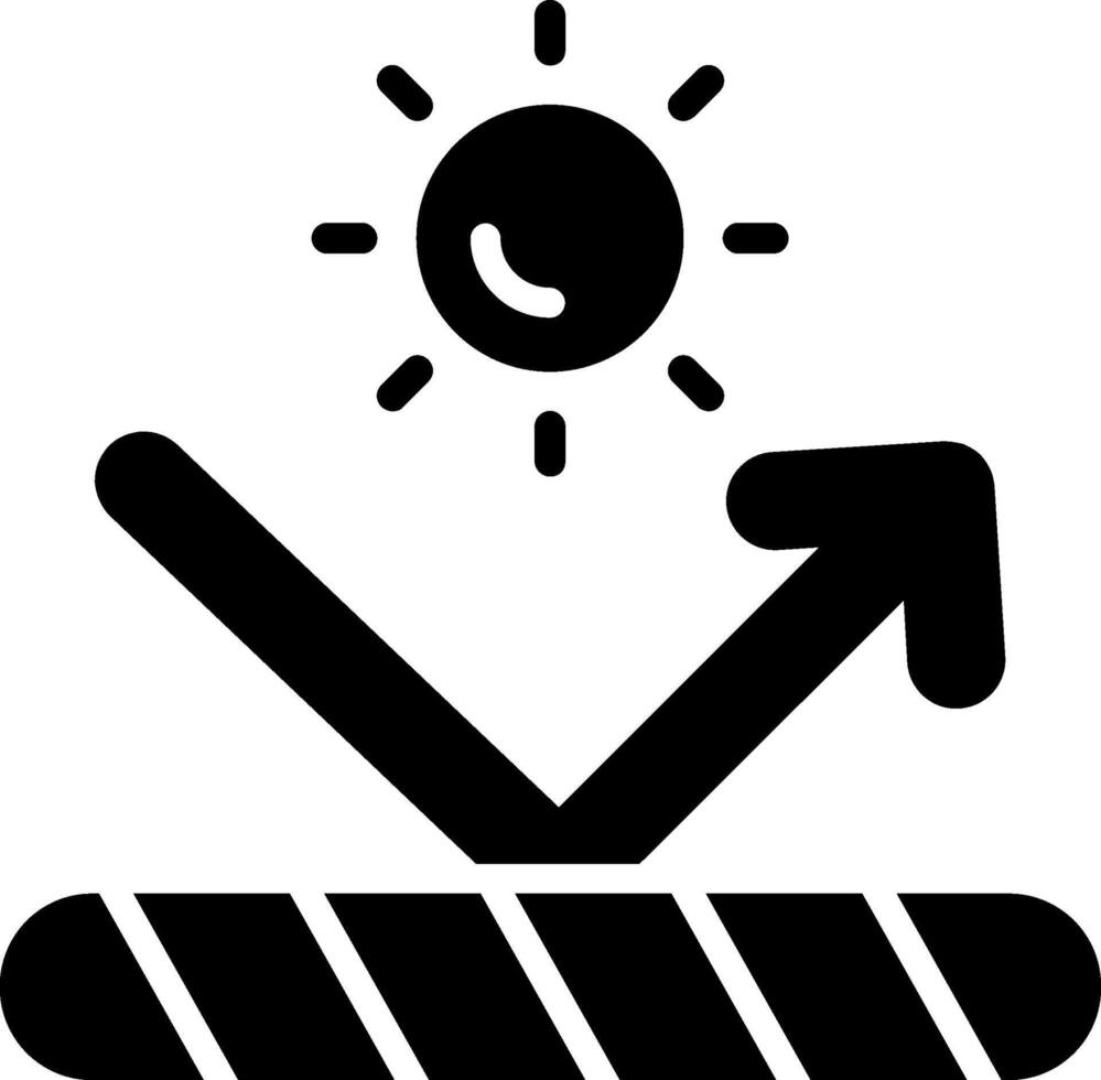 UV Protection Glyph Icon Design vector