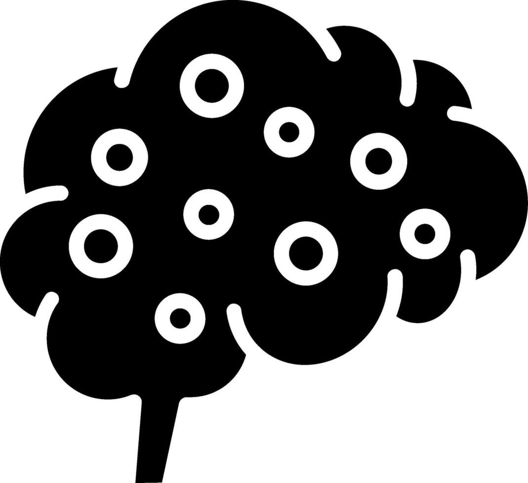 Brain Points Glyph Icon Design vector