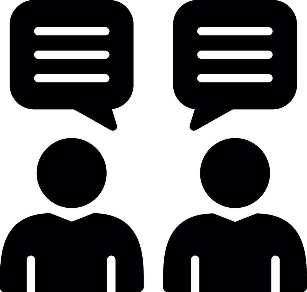 Conversation Glyph Icon Design vector