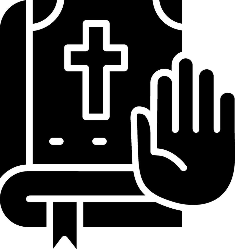 Oath Glyph Icon Design vector