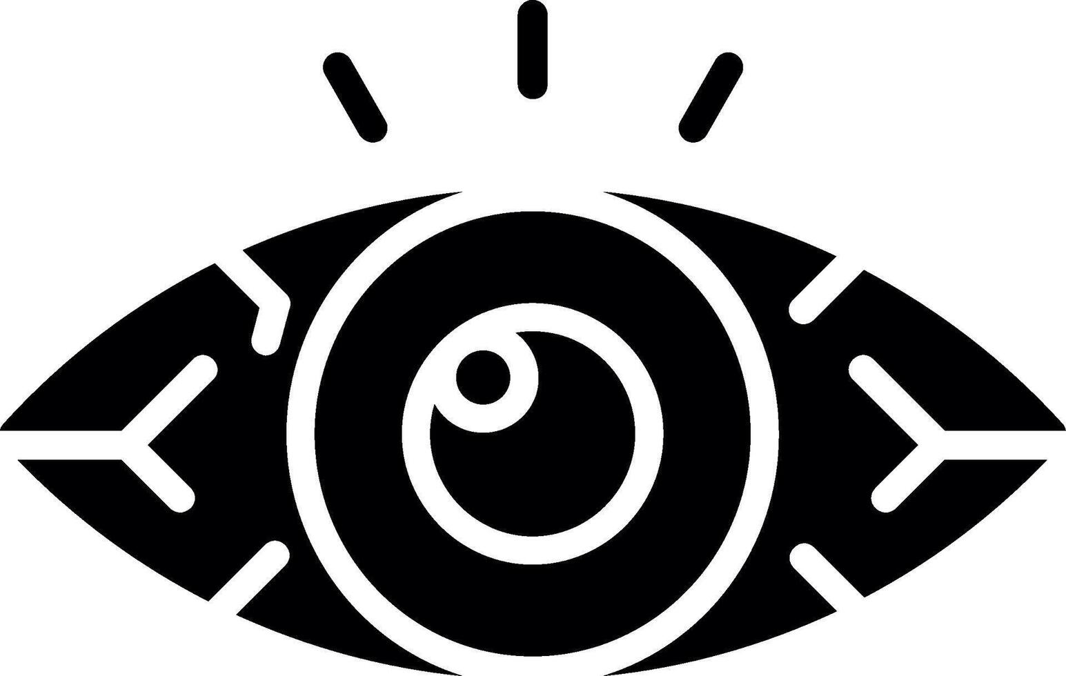 Red Eye Glyph Icon Design vector