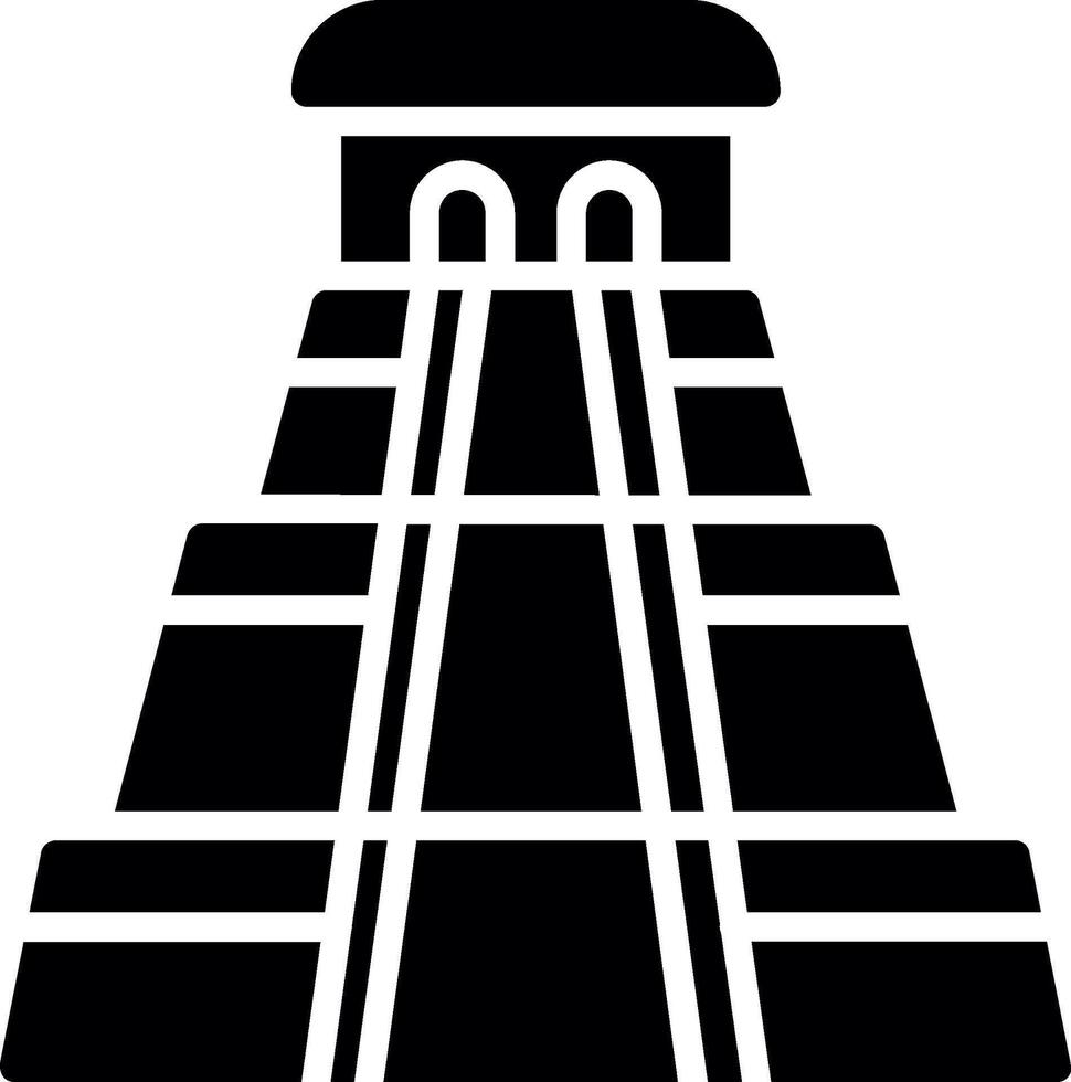 Pyramid Of The Magician Glyph Icon Design vector