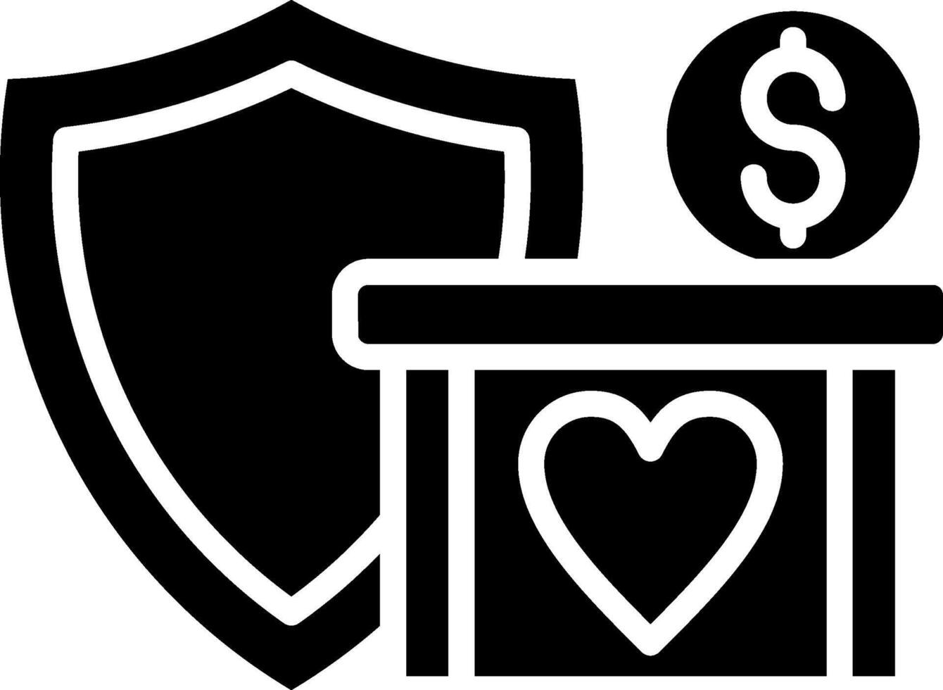 Shield Glyph Icon Design vector