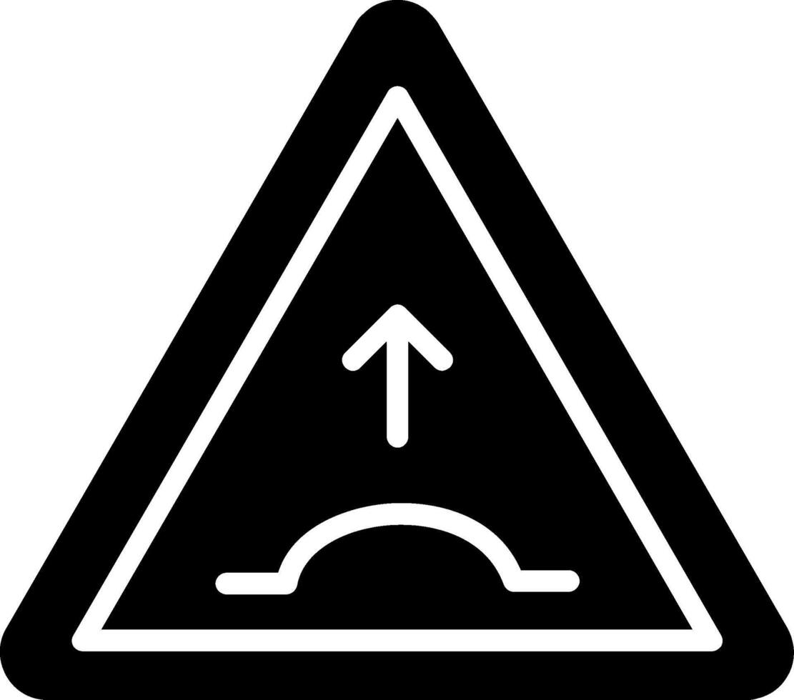 Speed Bump Glyph Icon Design vector