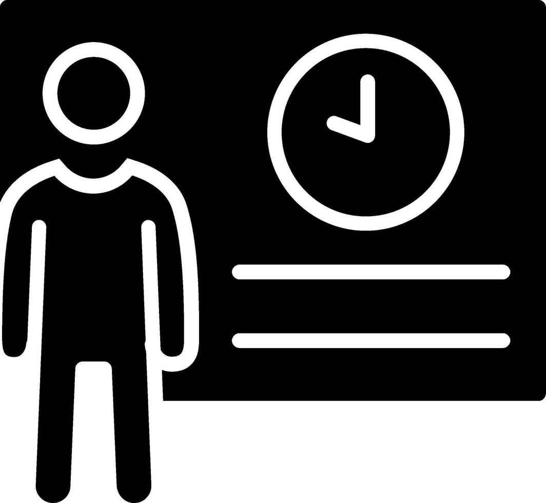 Time management Glyph Icon Design vector