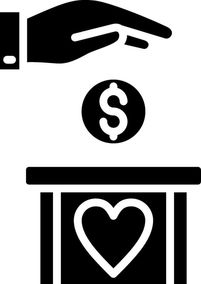 Donation Glyph Icon Design vector