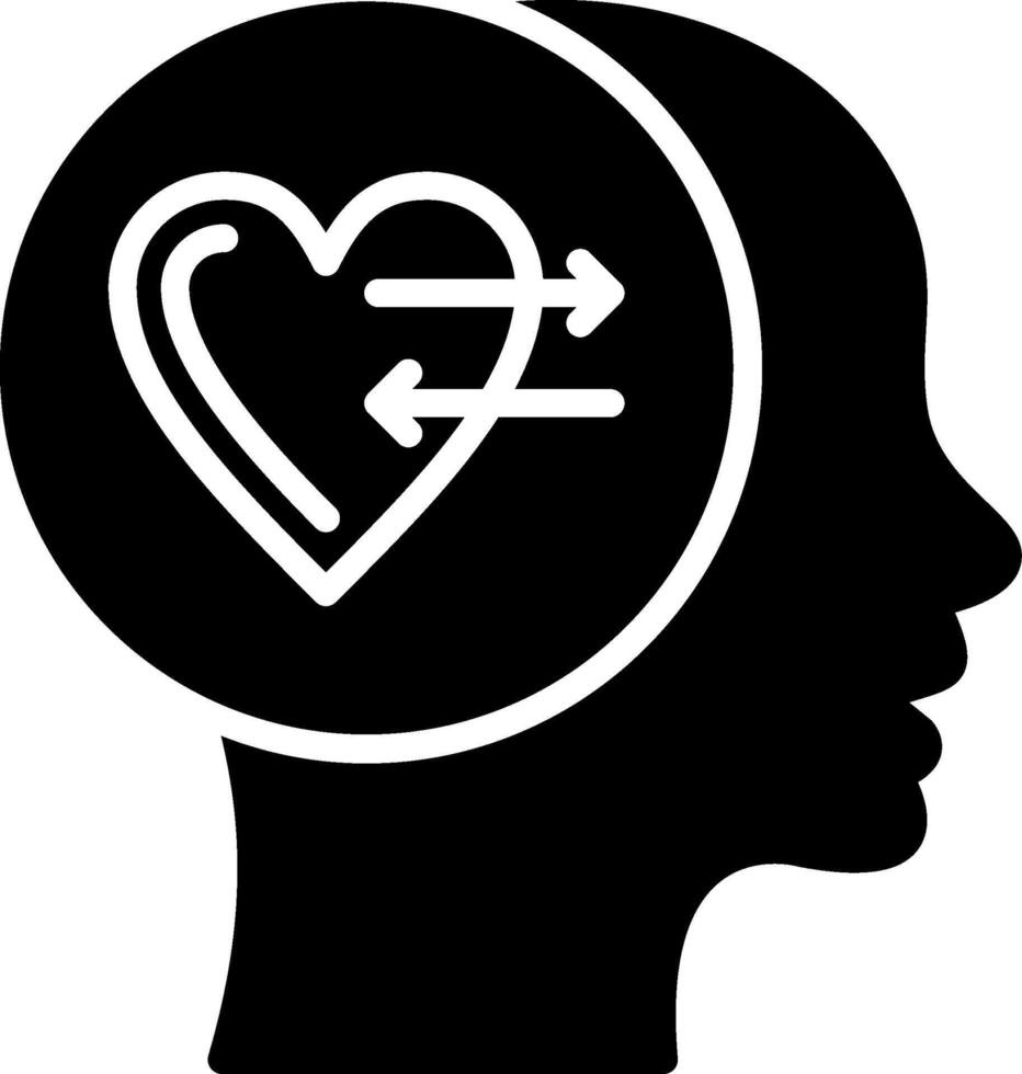 Empathy Glyph Icon Design vector