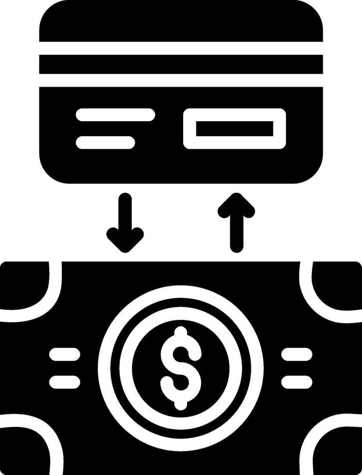 Exchange Glyph Icon Design vector