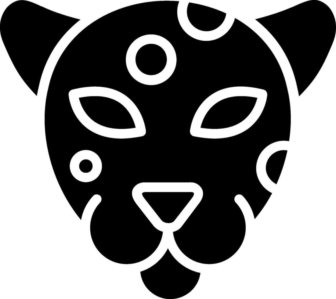 Jaguar Glyph Icon Design vector