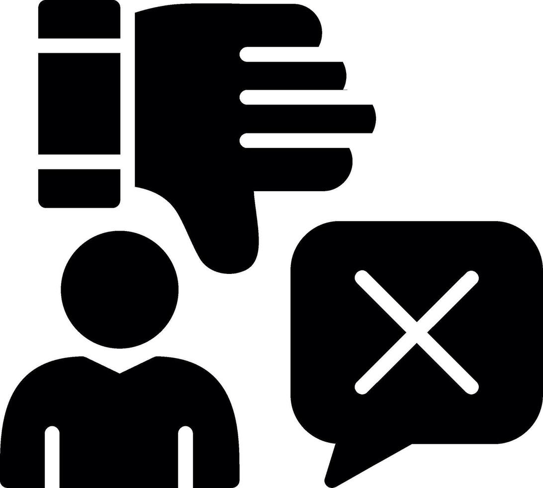 Negative vote Glyph Icon Design vector